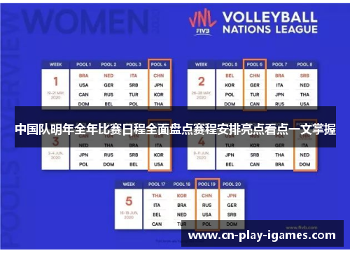 中国队明年全年比赛日程全面盘点赛程安排亮点看点一文掌握